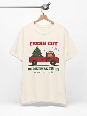 Red Truck Christmas Shirt, Christmas Tree Farm Tee, Country Holiday Shirt